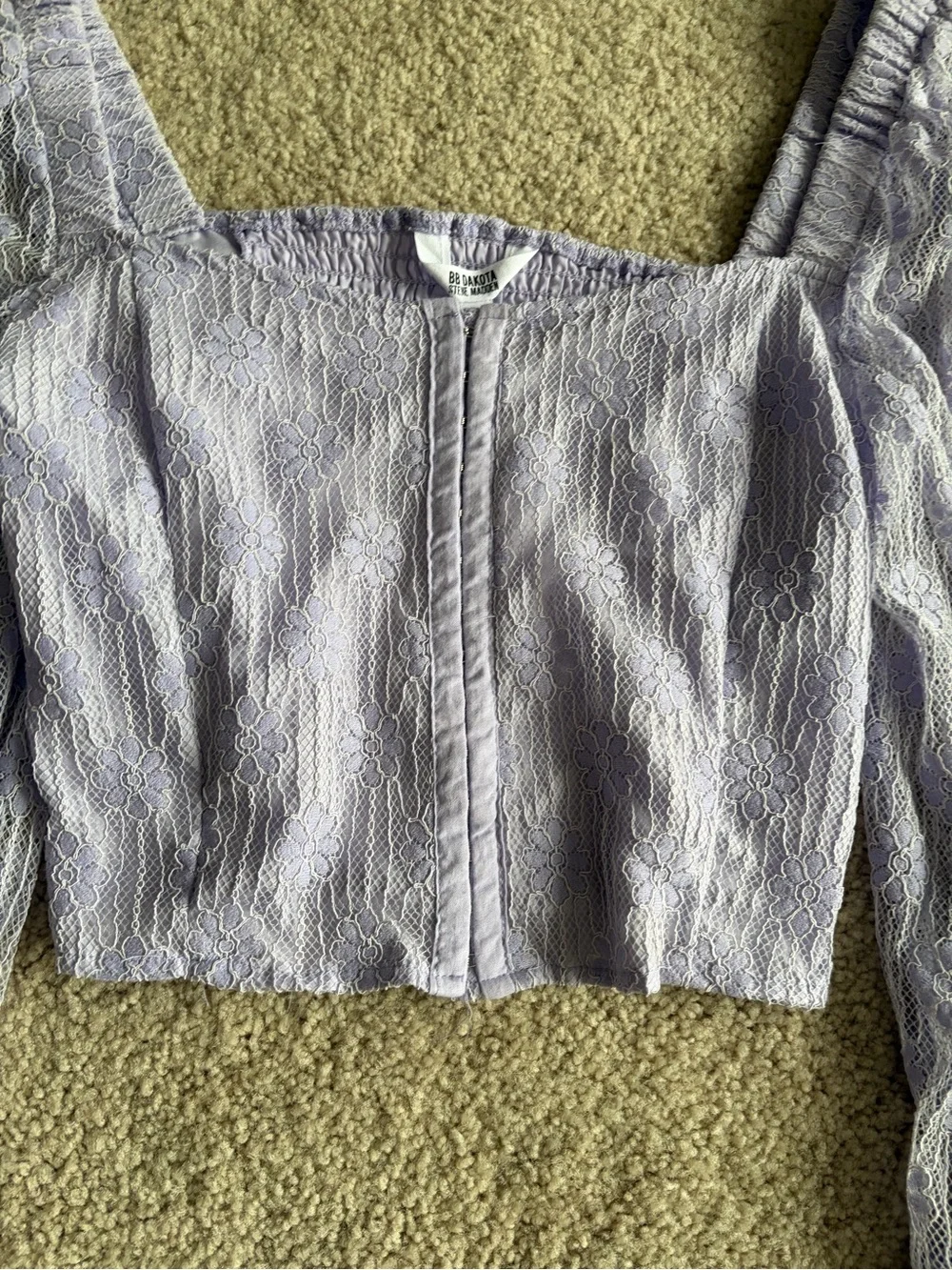 BB Dakota Sheet To Streets purple bohemian boho blouse Top size small NWT